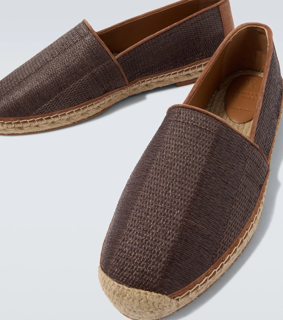Brunello Cucinelli - Leather-trimmed espadrilles