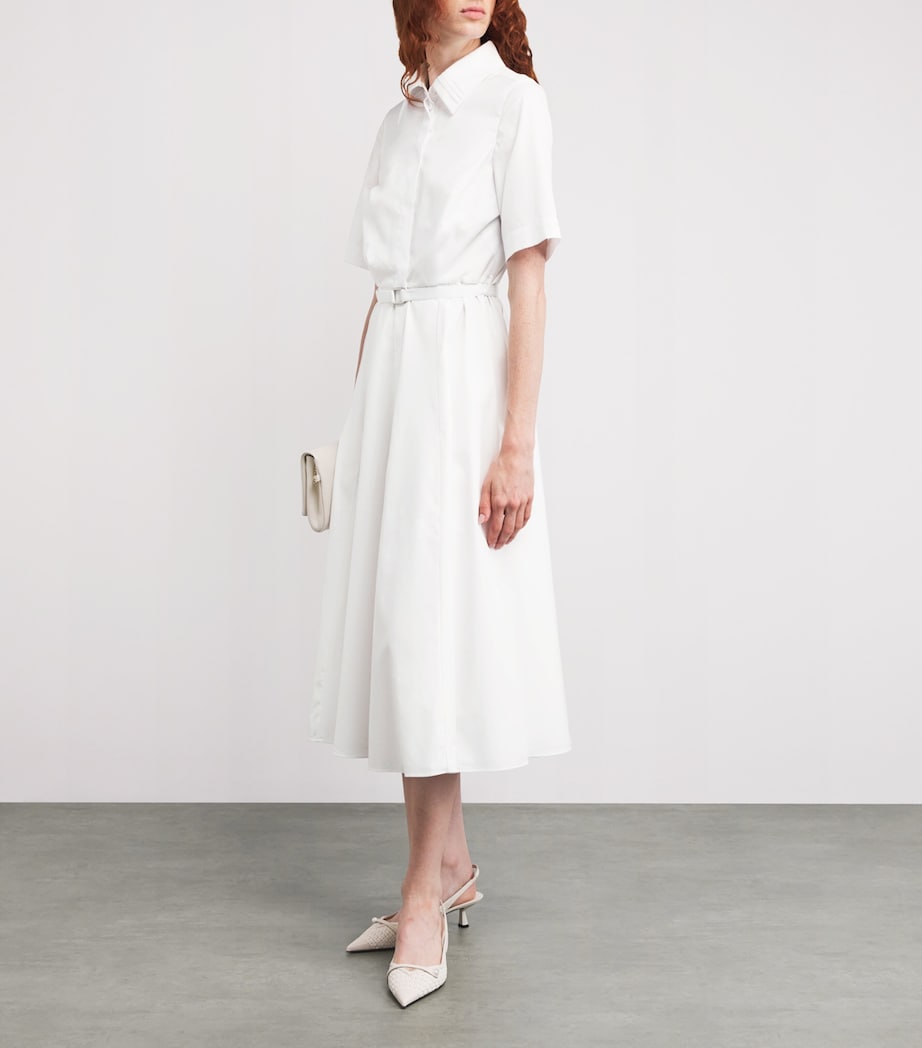 Cotton Rubie Midi Shirt Dress WHITE