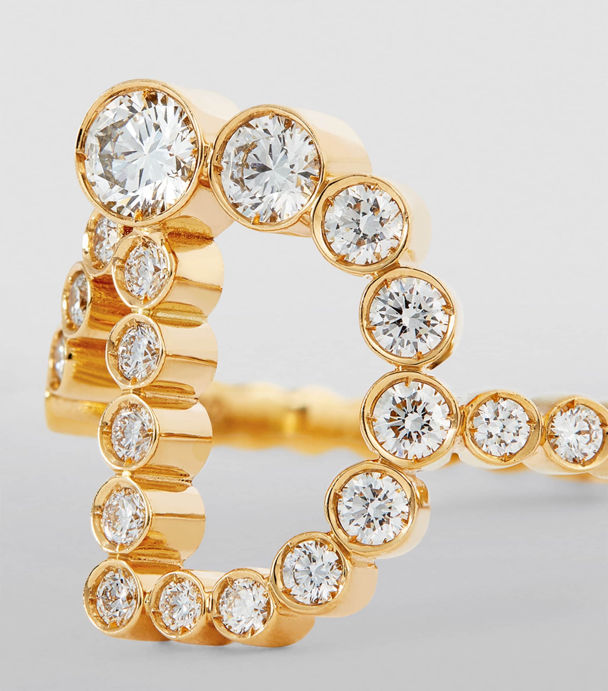 Yellow Gold and Diamond Ensemble 'D' Ring