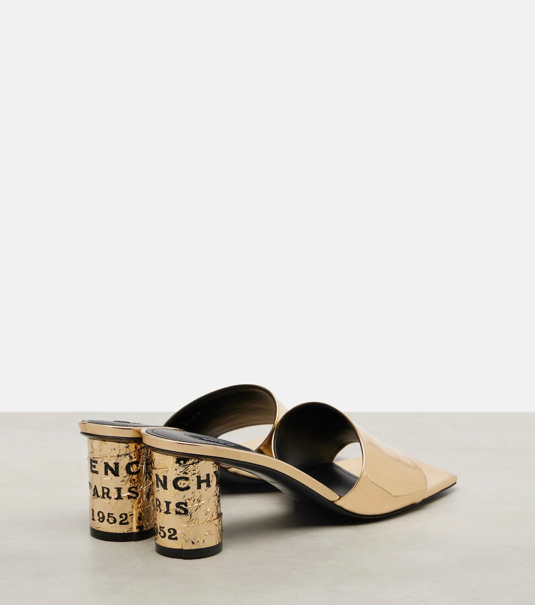 Givenchy - Tape 65 mirrored leather mules
