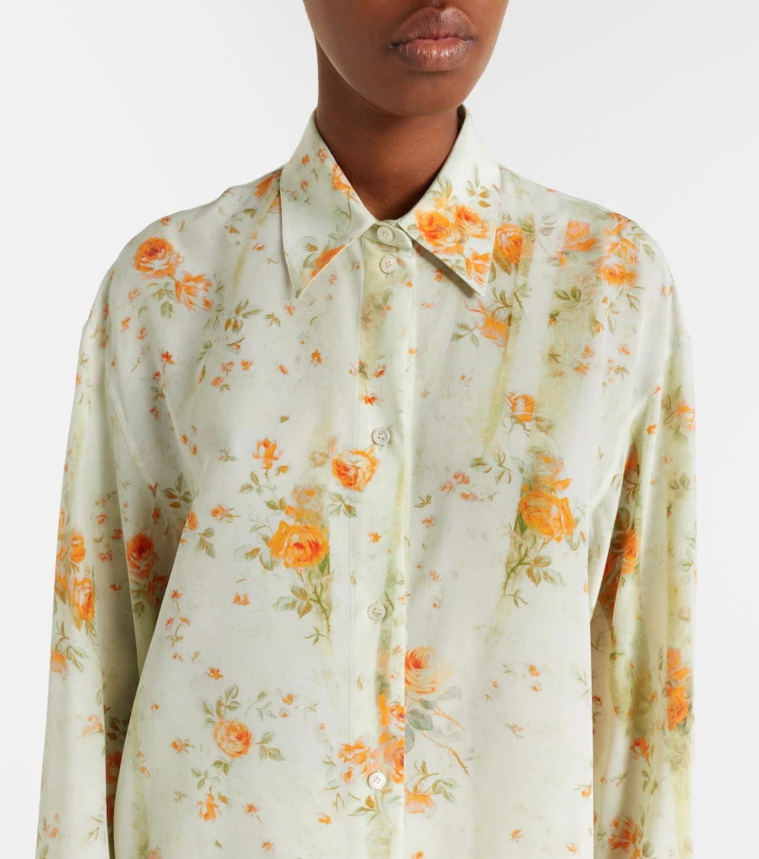 McQueen - Oversized floral shirt