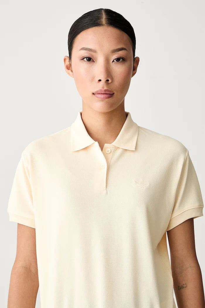 adidas Originals polo yaka kadın pamuklu tişört