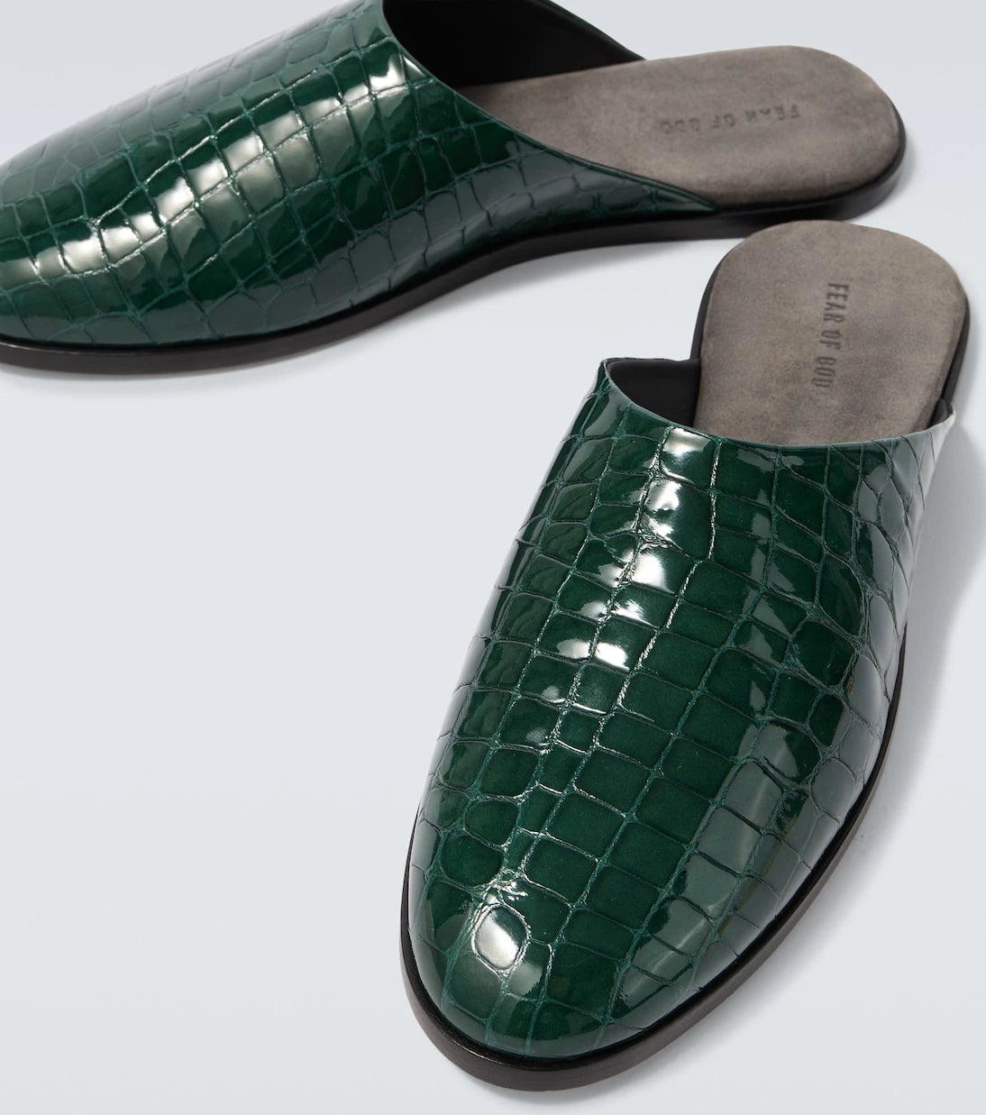 Fear of God - Croc-effect leather mules