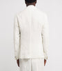 White Linen Single-Breasted Blazer