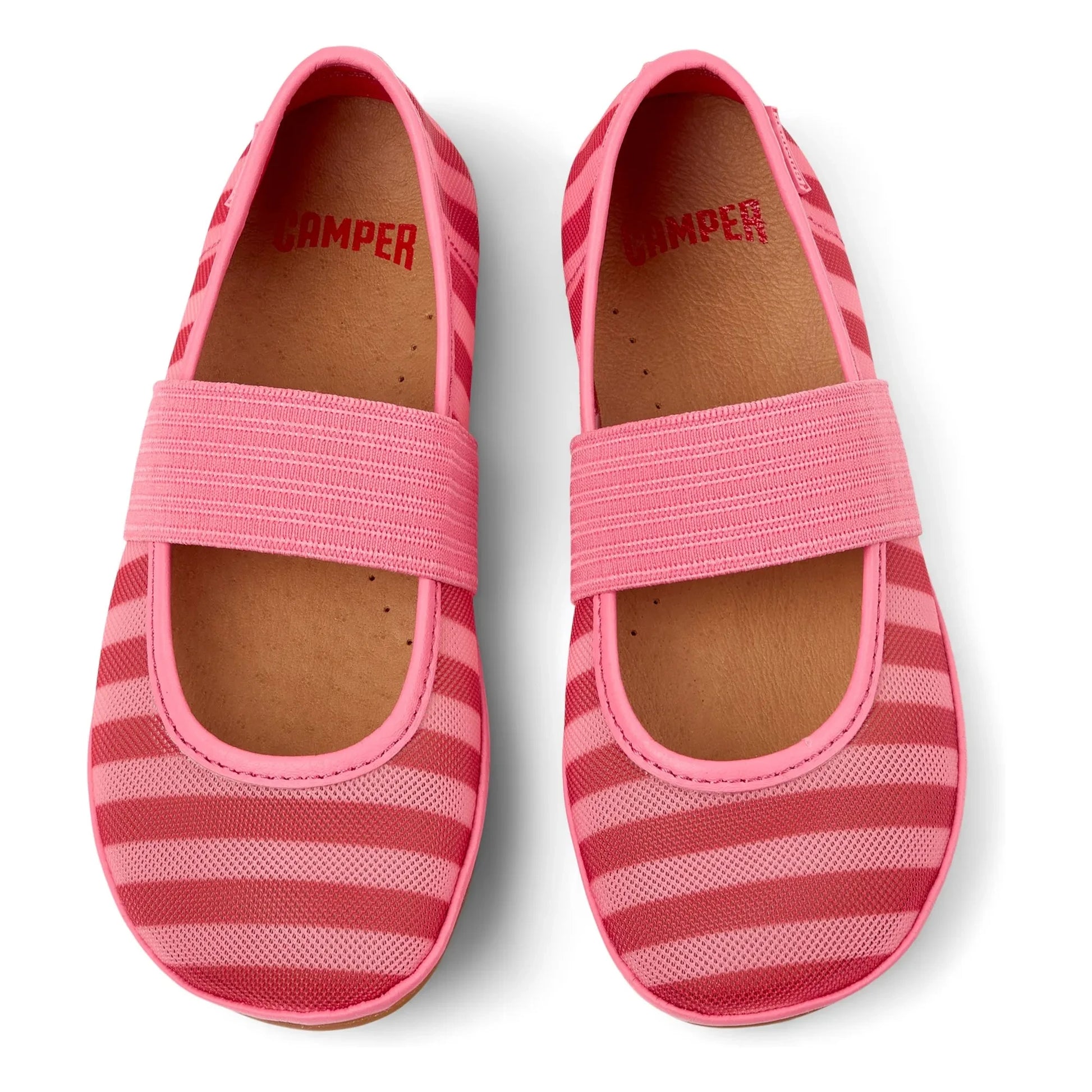 Camper - Striped Right Ballerinas | Pink