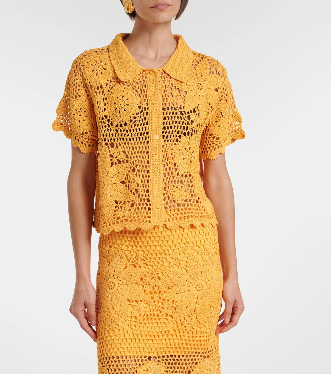 Simkhai - Macks floral crochet cotton shirt