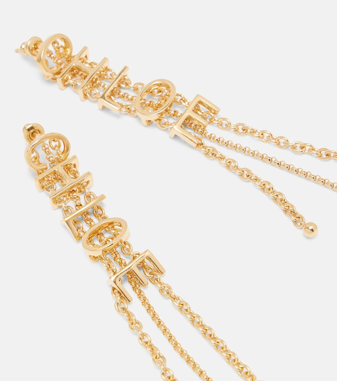 Chloé - Laiton drop earrings