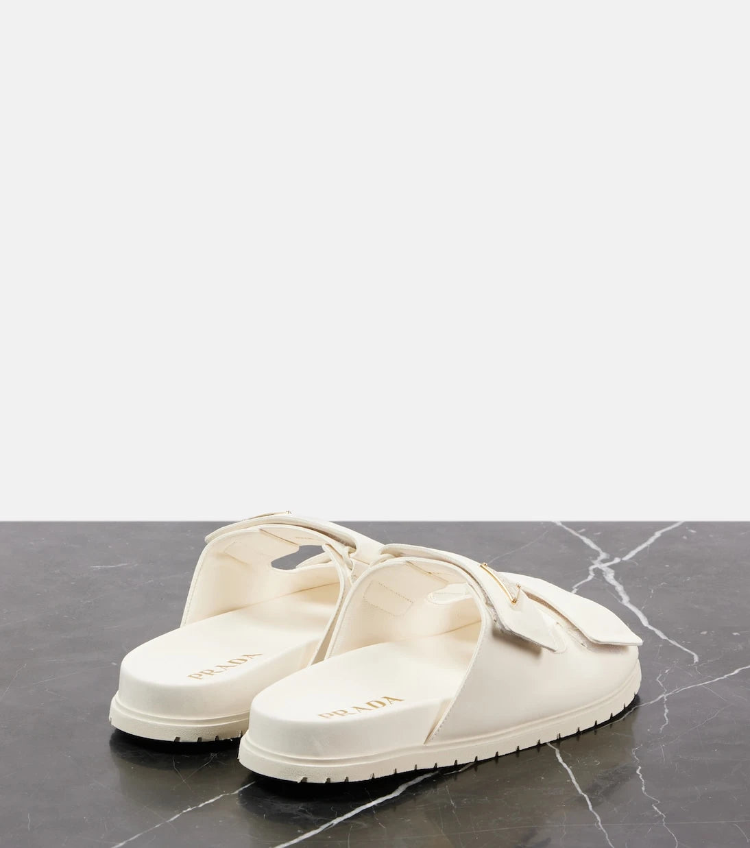 Prada - Logo leather sandals