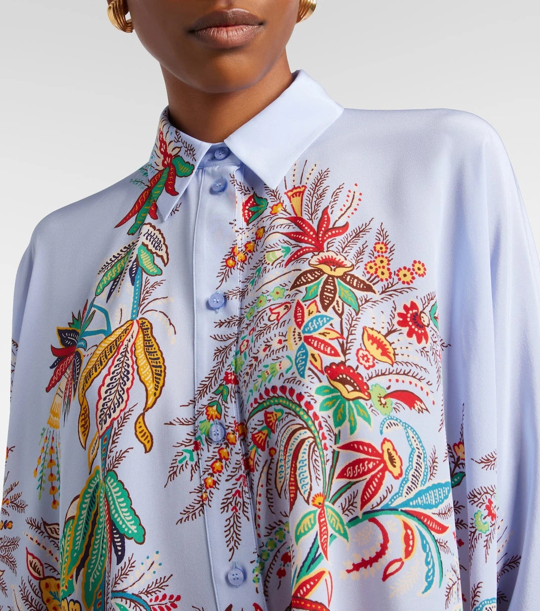 Etro - Floral silk blouse