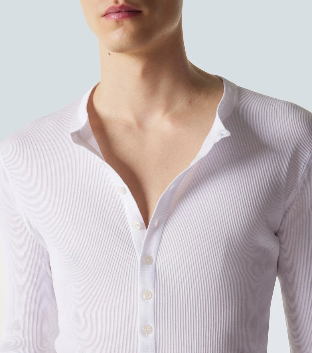 Dolce&Gabbana - Ribbed-knit cotton Henley shirt