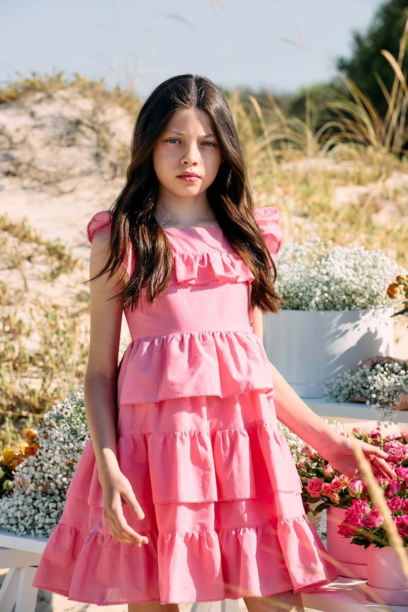 Patachou - Ruffled tiered cotton dress