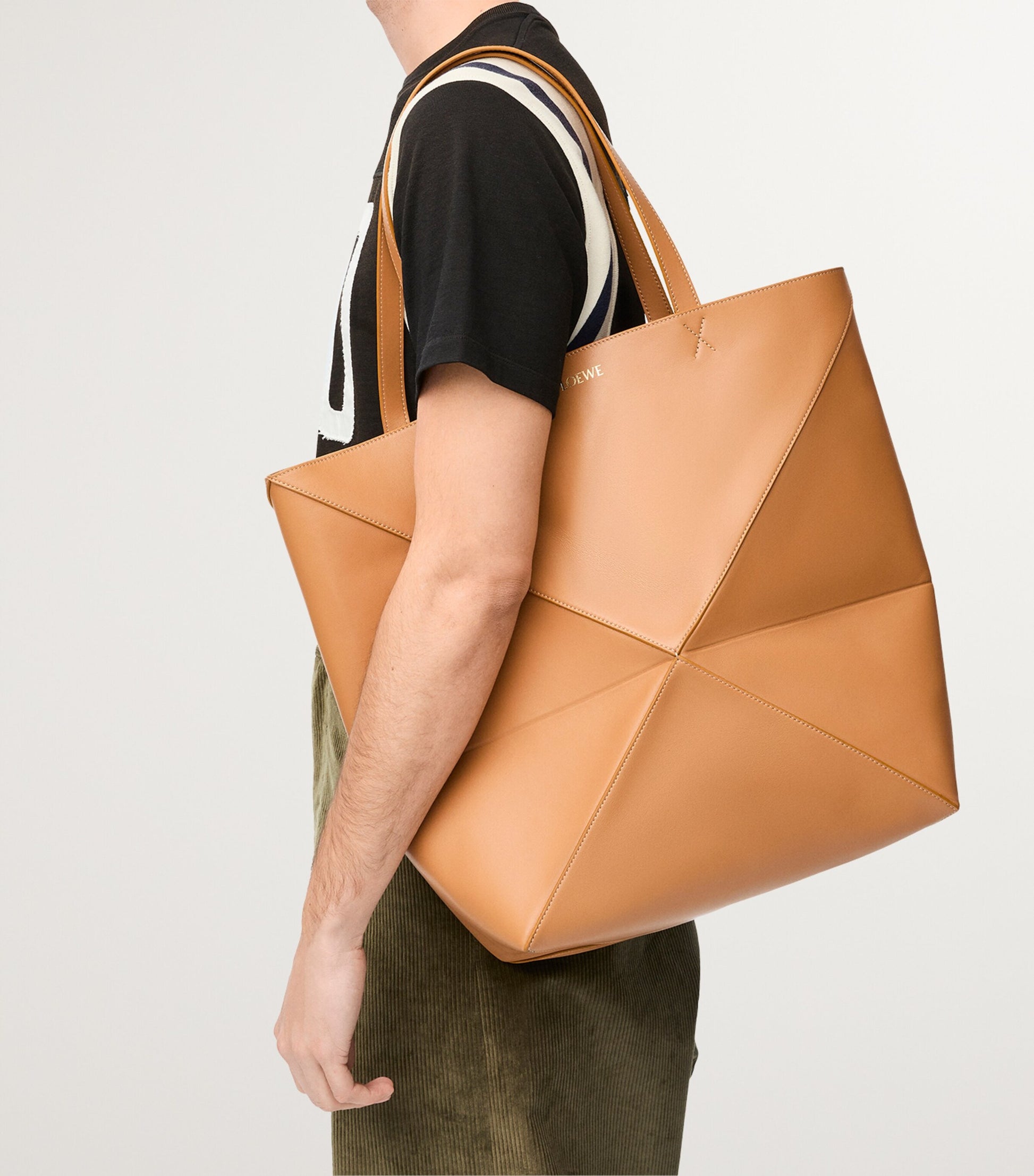 LOEWE XL Leather Puzzle Fold Tote Bag