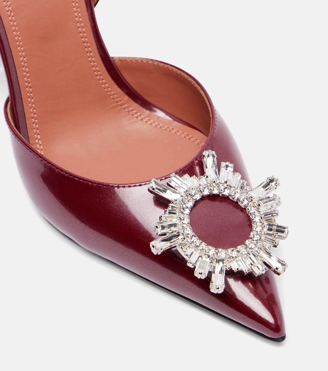 Amina Muaddi - Begum 95 patent leather slingback pumps