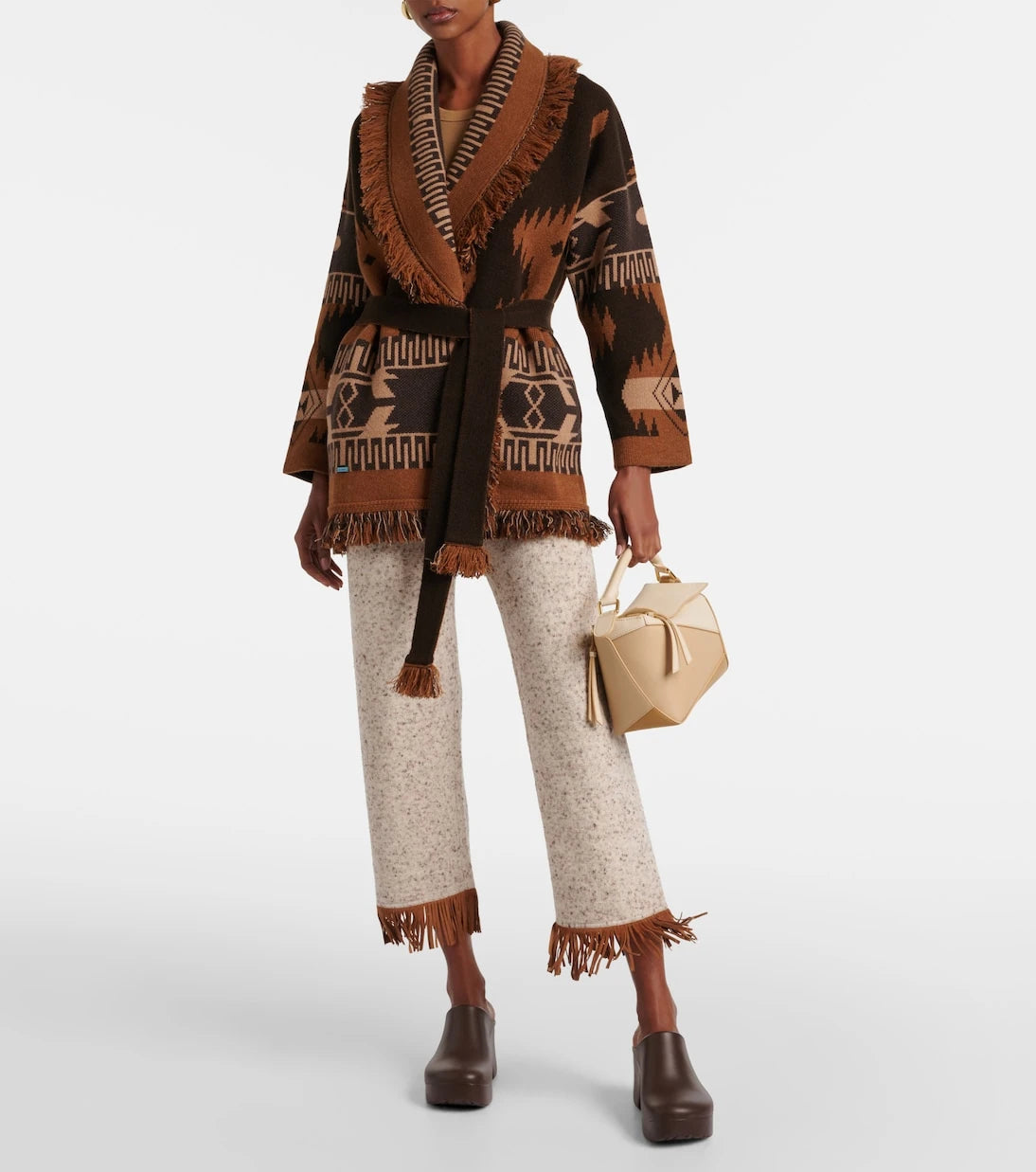 Alanui - Dreamscape fringed wool-blend pants