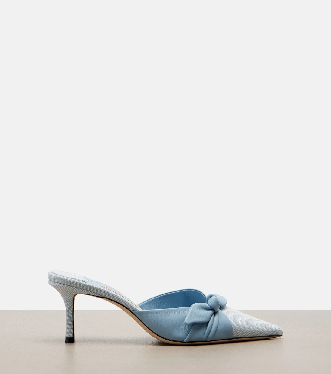 Jimmy Choo - Livi leather and canvas mules