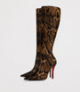 Christian Louboutin Miss Z Leather Pony Hair Knee-High Boots 100