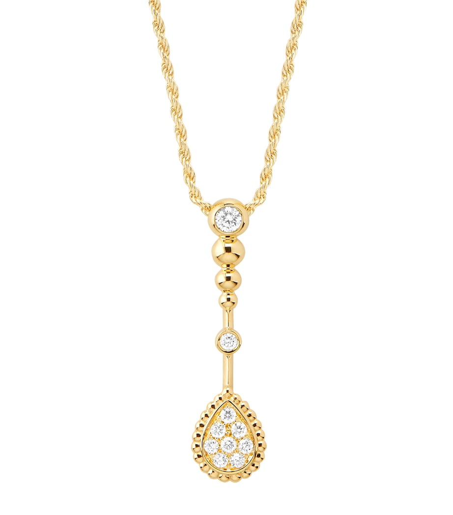 Yellow Gold and Diamond Serpent Bohème Pendant Necklace