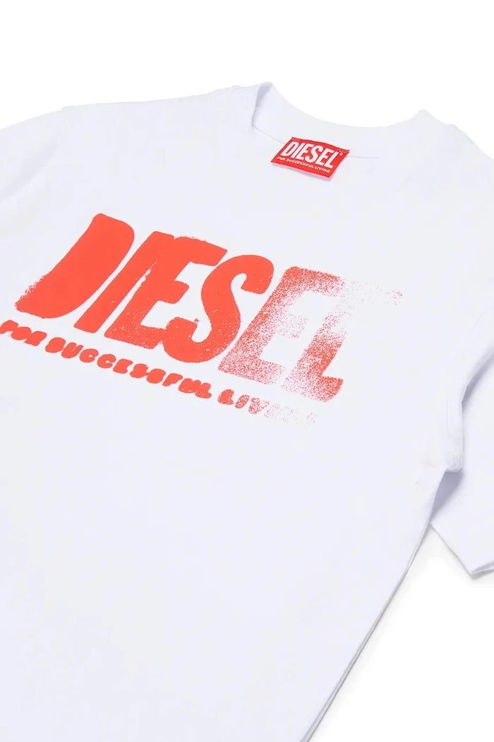 Детска памучна тениска Diesel THIDE OVER T-SHIRT