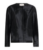 Lafayette 148 Black Cowhide Leather Jacket