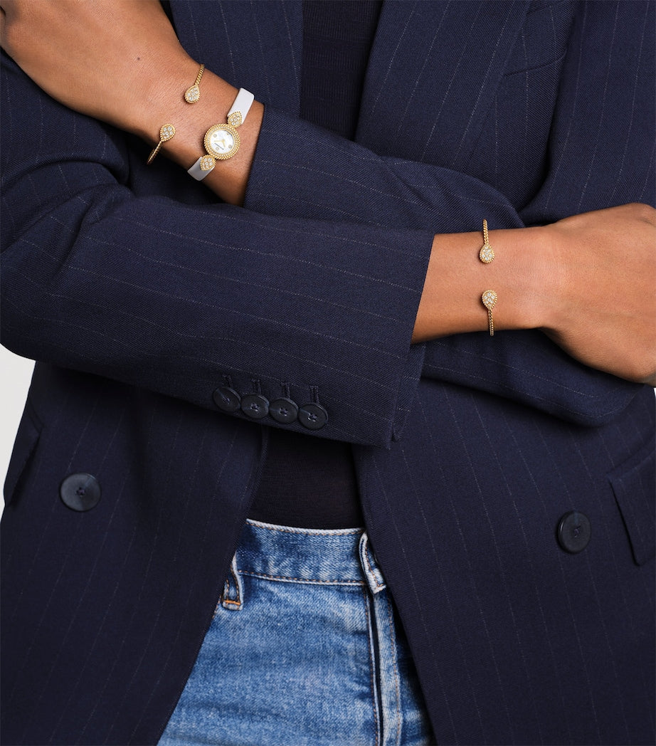 Yellow Gold and Diamond Serpent Bohème Bangle