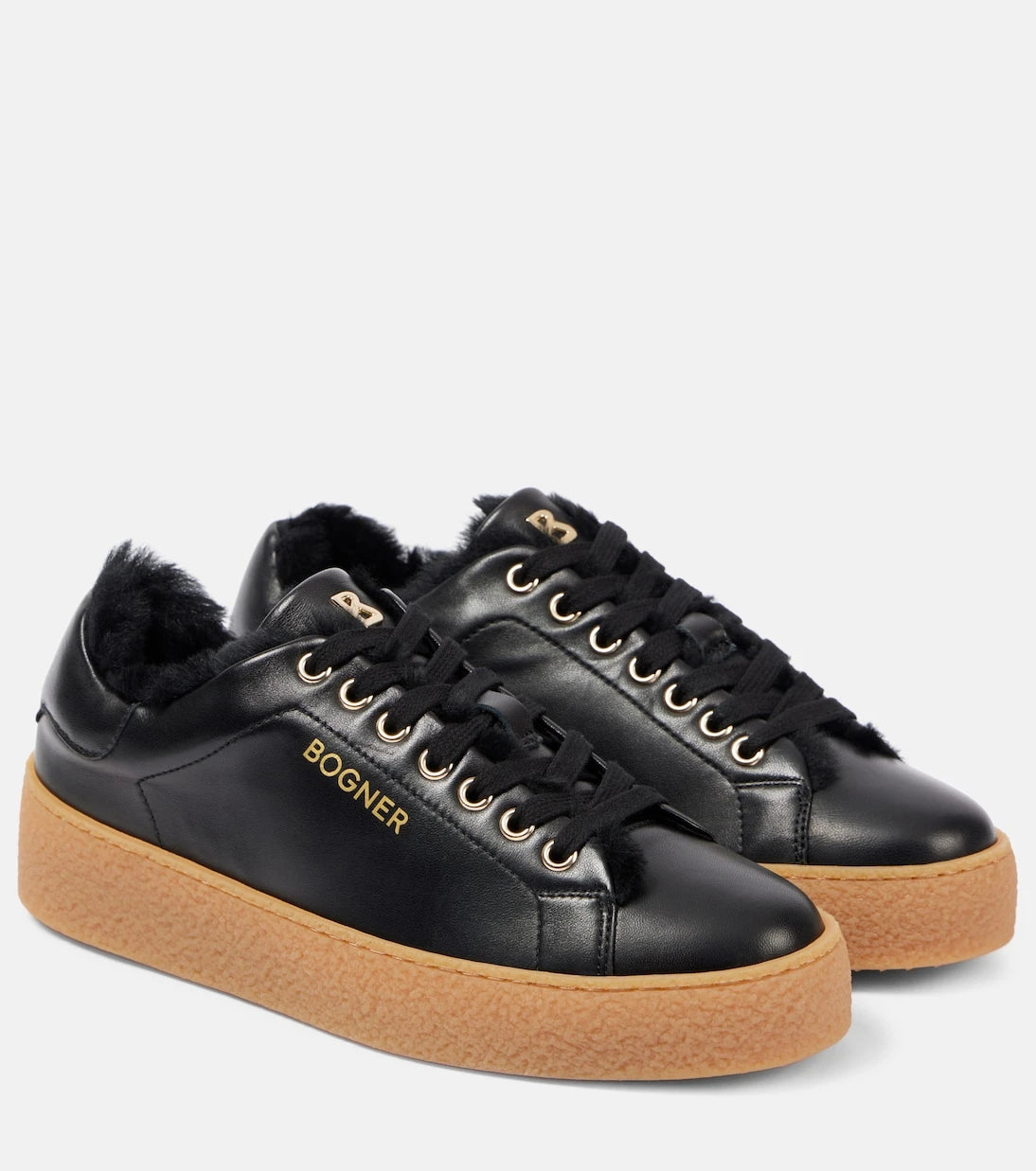 Bogner - Lucerne shearling-lined leather sneakers