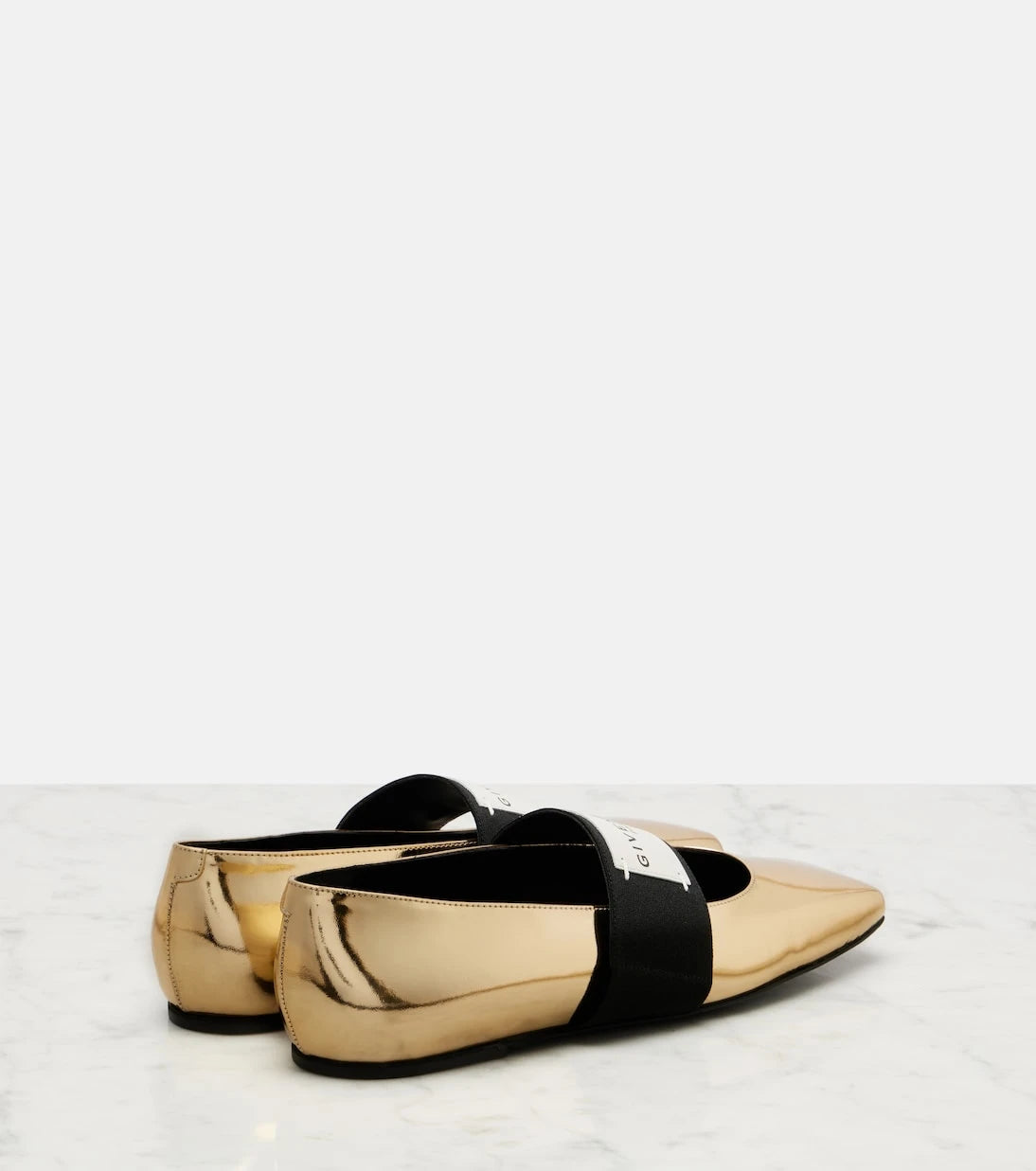 Givenchy - Sliced Square leather ballet flats