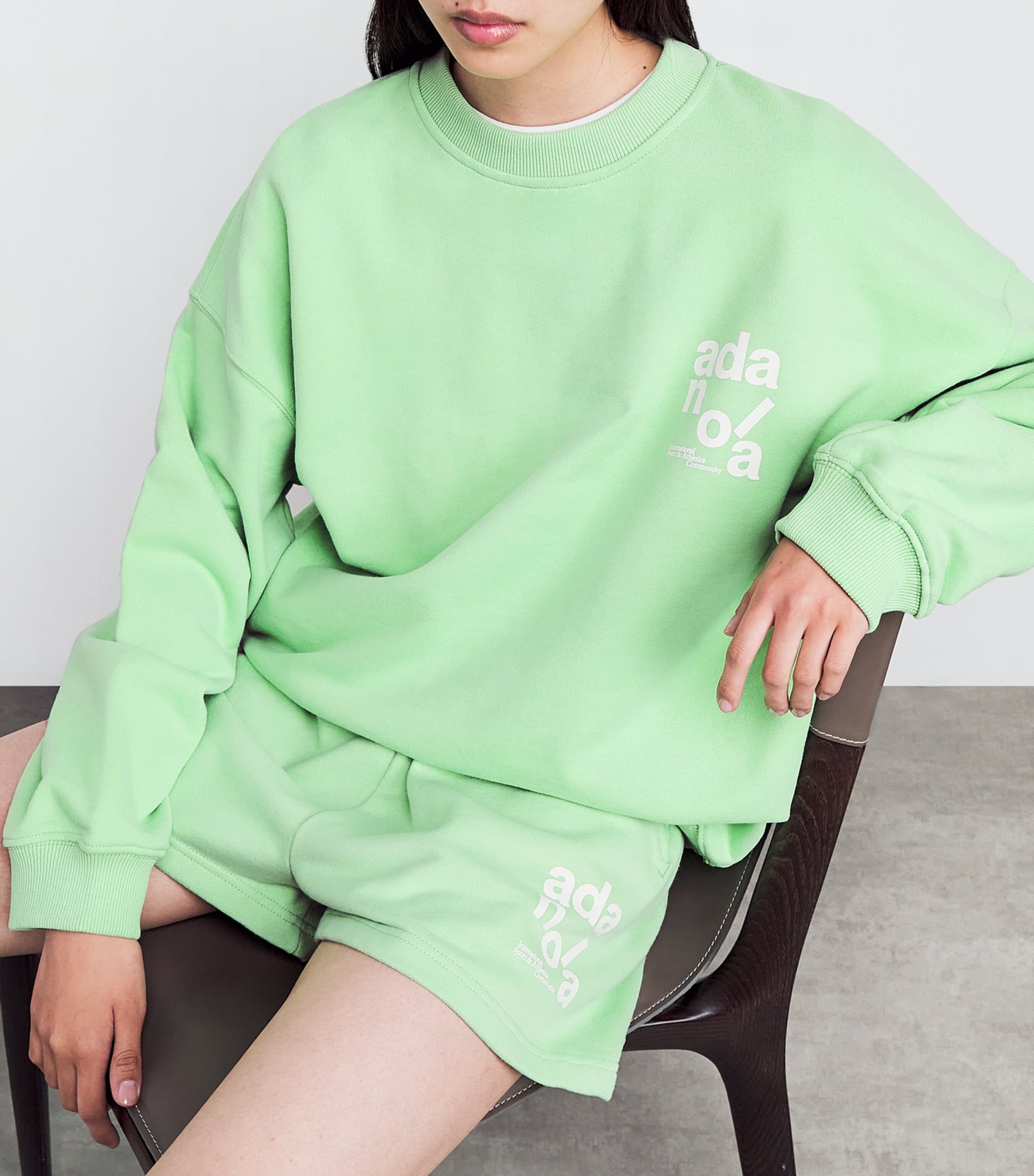 Green Cotton Logo Sweatshorts