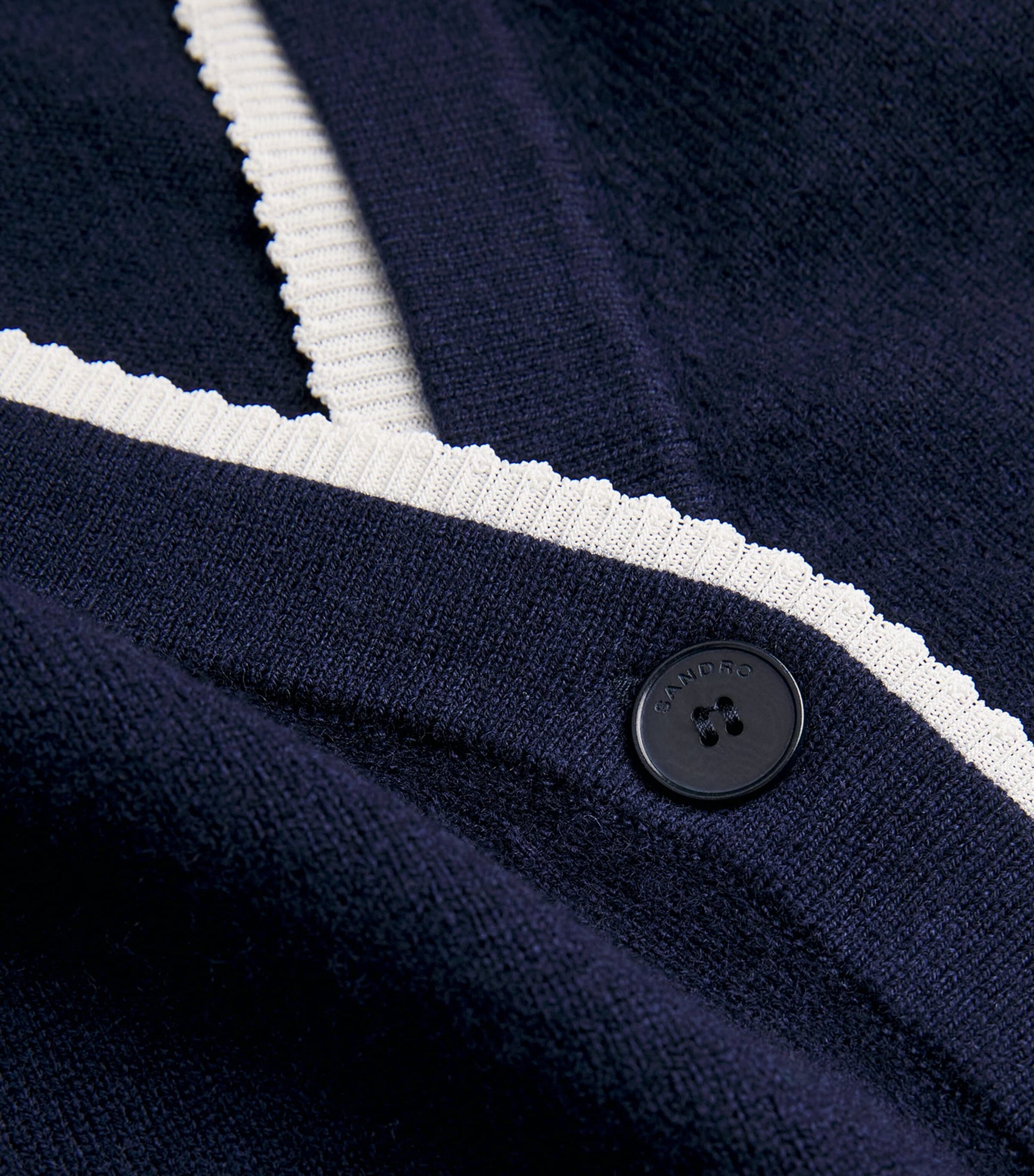 Blue Wool-Cashmere Cardigan