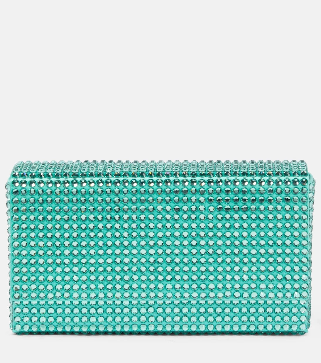 Amina Muaddi - Paloma Micro embellished satin clutch