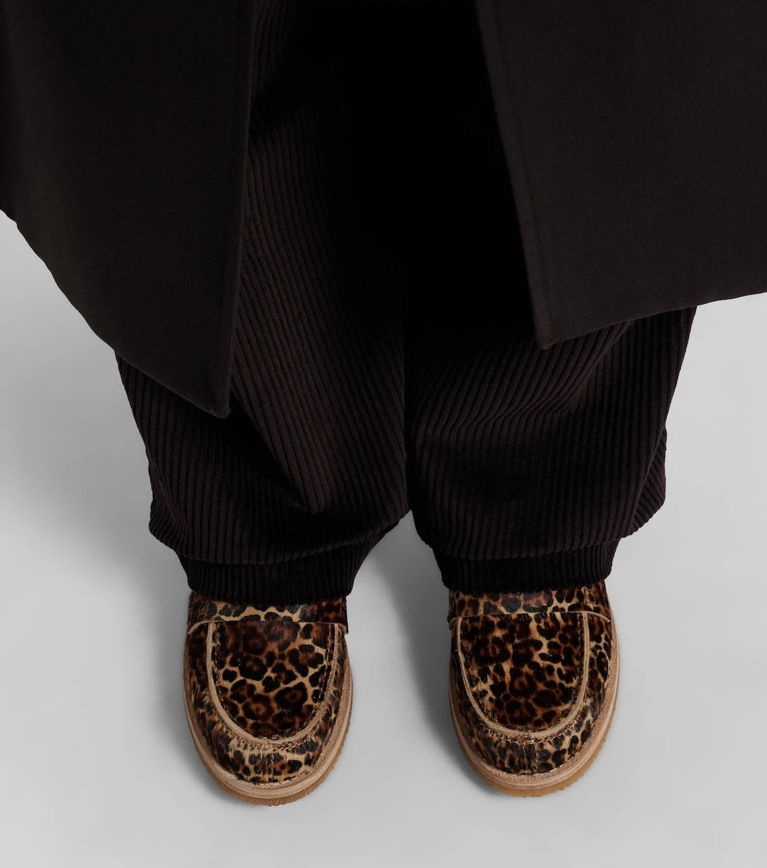 Golden Goose - حذاء لوفرز بيني جيري بطبعة جلد الفهد وشعر العجل