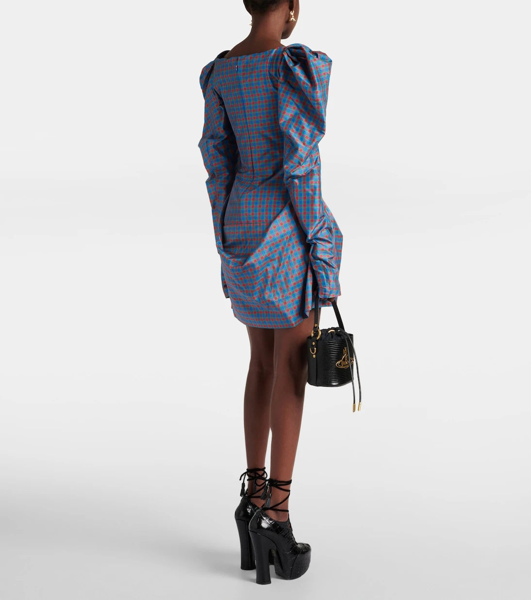 Vivienne Westwood - Bow-detail checked minidress