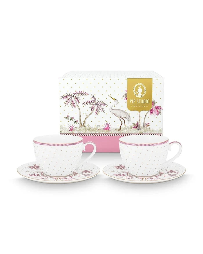 Pip Studio Jolie Dots 280 ml İki Kişilik Fincan ve Tabak Seti