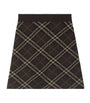 Burberry Brown Wool-Cashmere Check Jacquard Mini Skirt