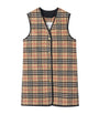 Burberry Beige Wool-Cashmere Check Gilet