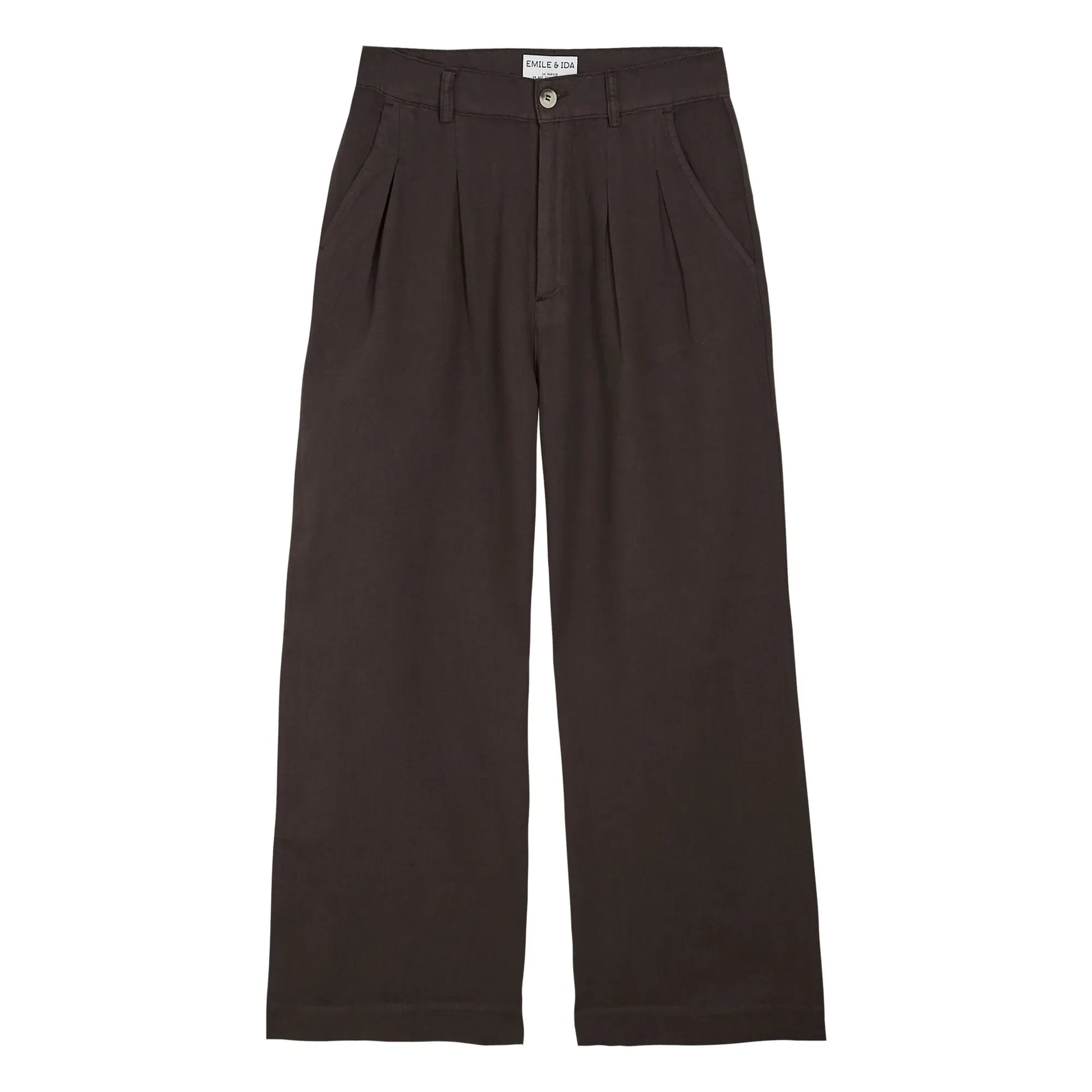 Emile et Ida - Brady Linen and Cotton Pants | Charcoal grey