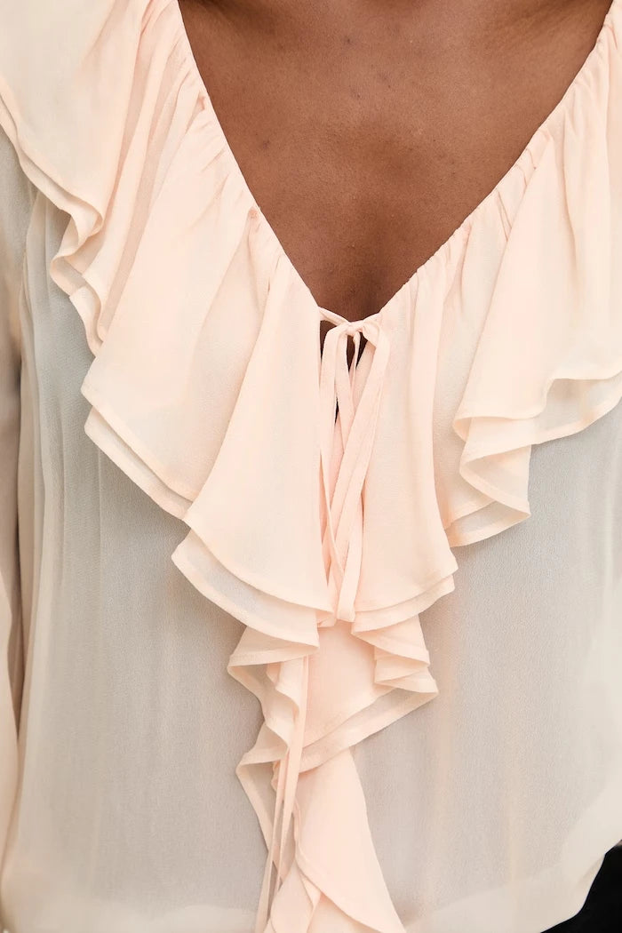 Marciano by Guess volanlı kadın viskon bluz ADELA