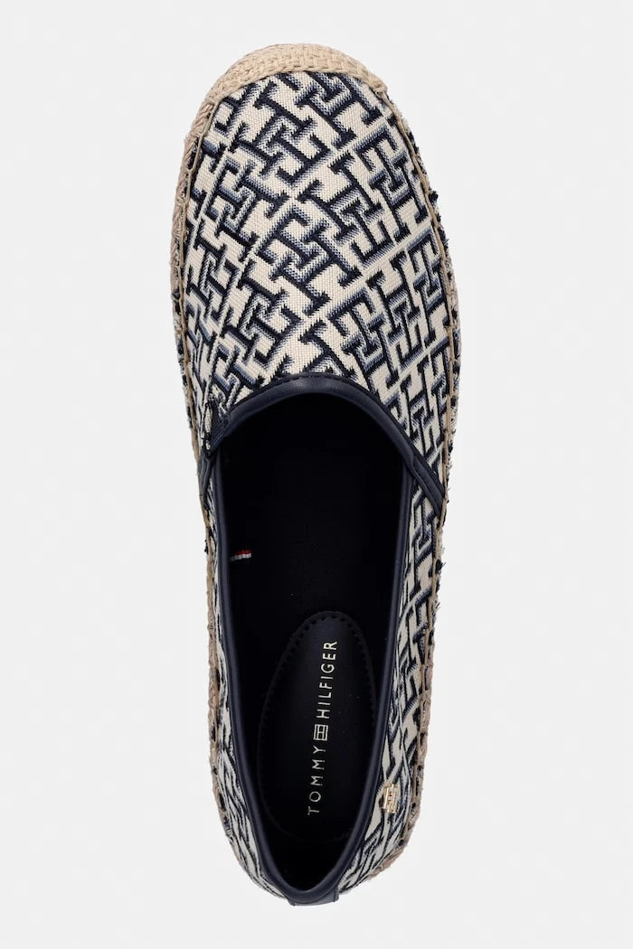 Tommy Hilfiger еспадрили дамски TH MONOGRAM JACQUARD ESPADRILLE