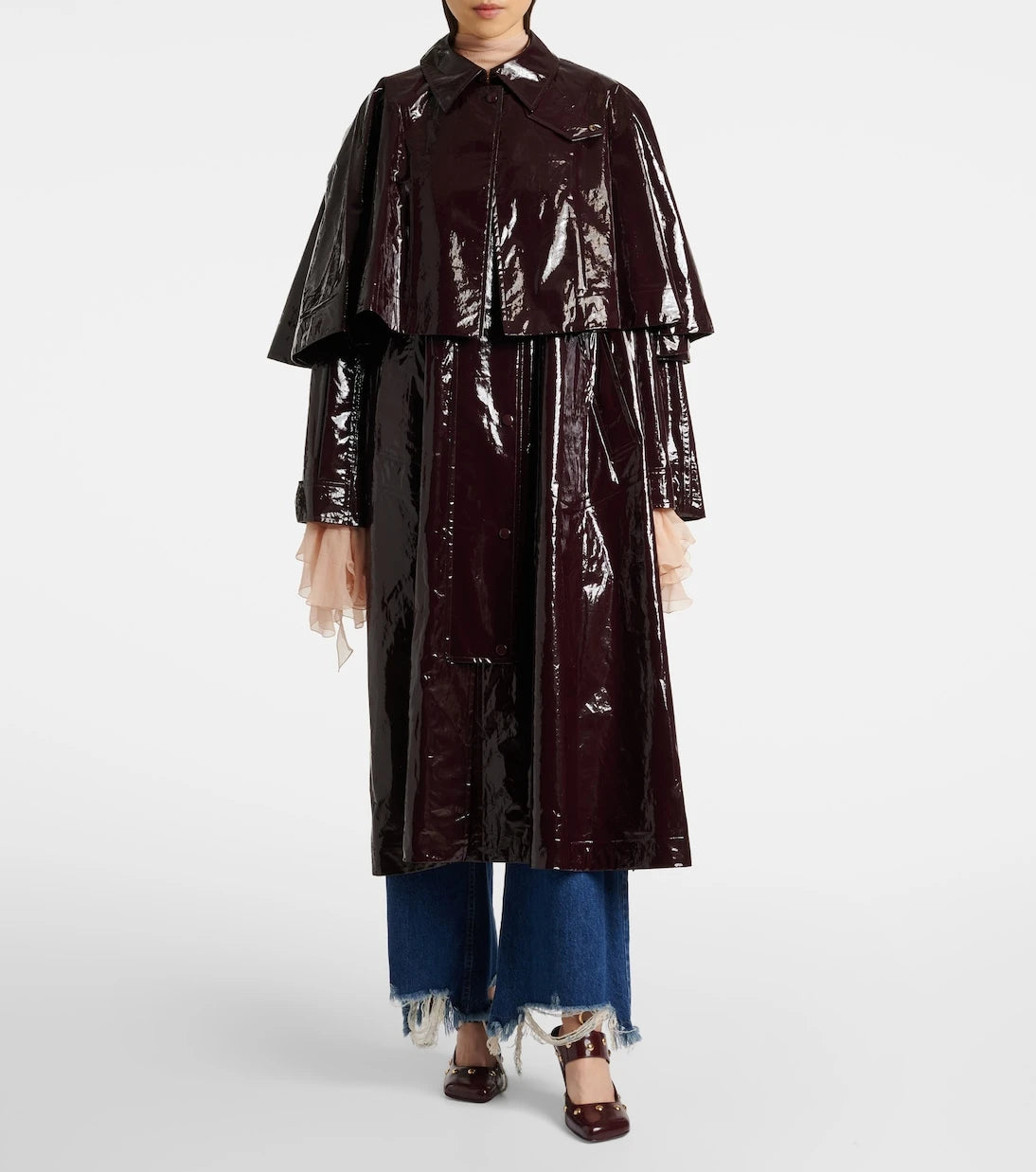 Chloé - Caped coated cotton coat