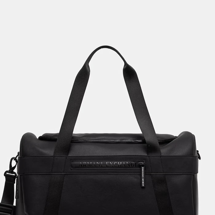 Armani Exchange erkek suni deri seyahat çantası