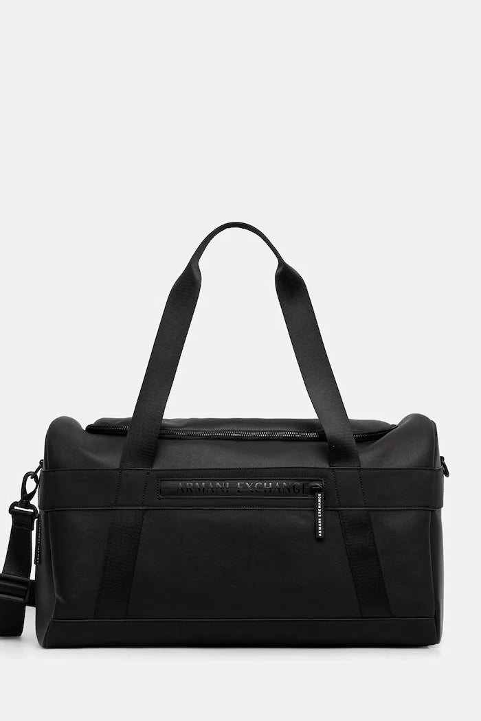 Armani Exchange erkek suni deri seyahat çantası