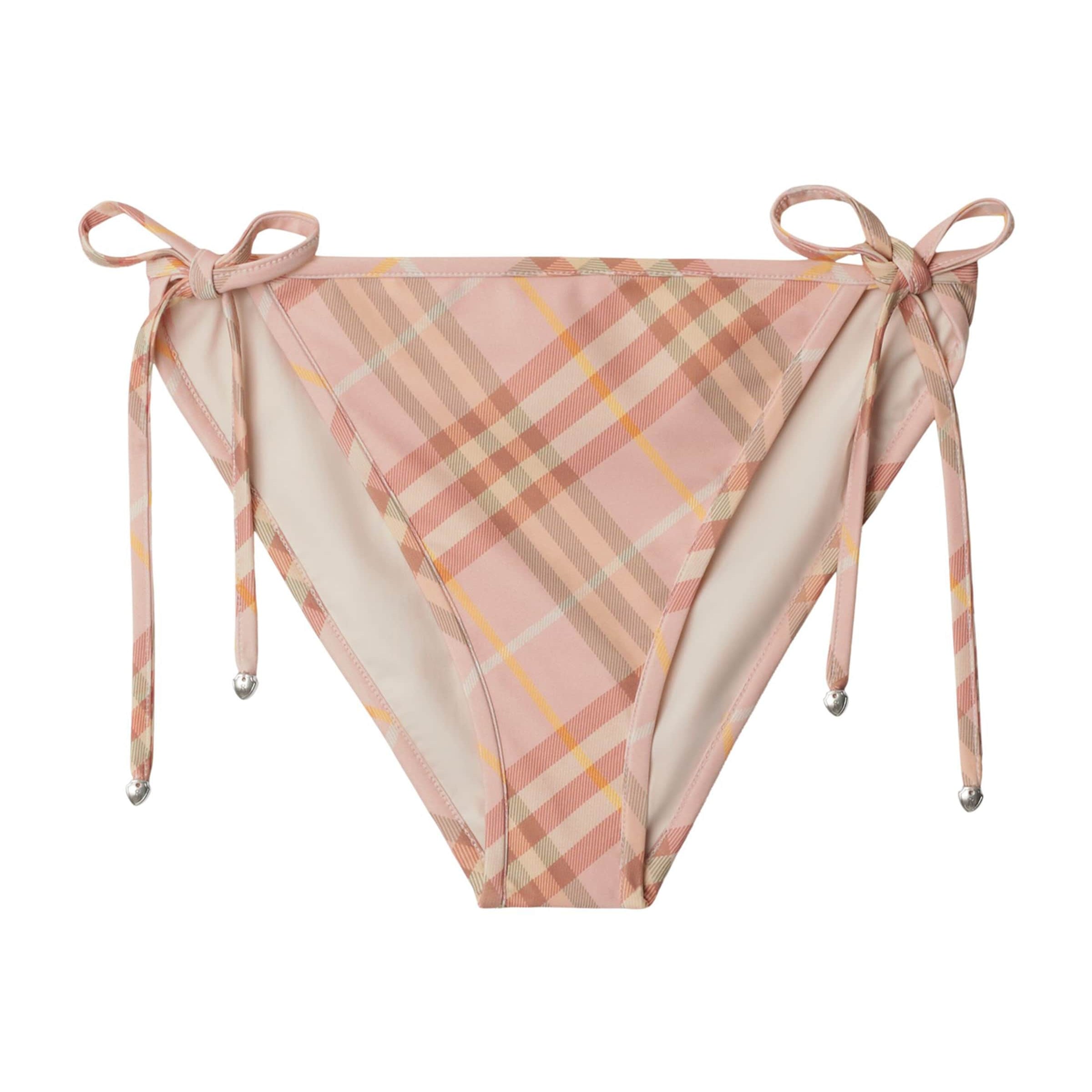 Burberry Pink Check Side-Tie Bikini Briefs