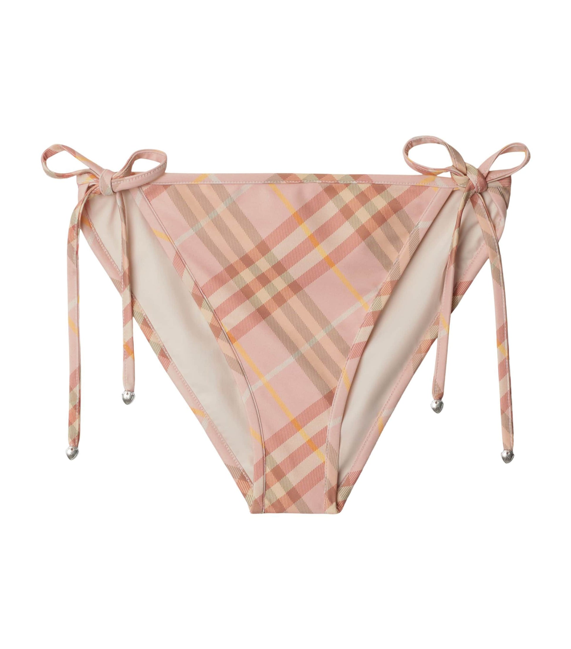 Burberry Pink Check Side-Tie Bikini Briefs