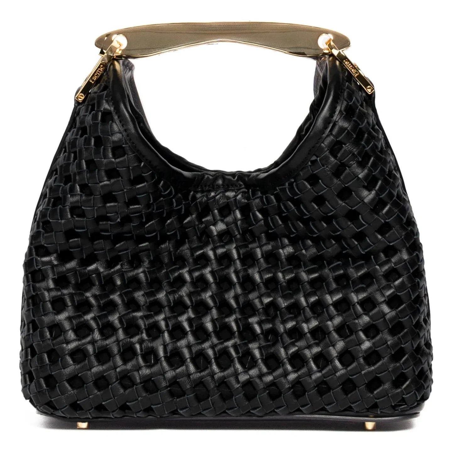 Elleme - Small Boomerang Braided Leather Bag | Black