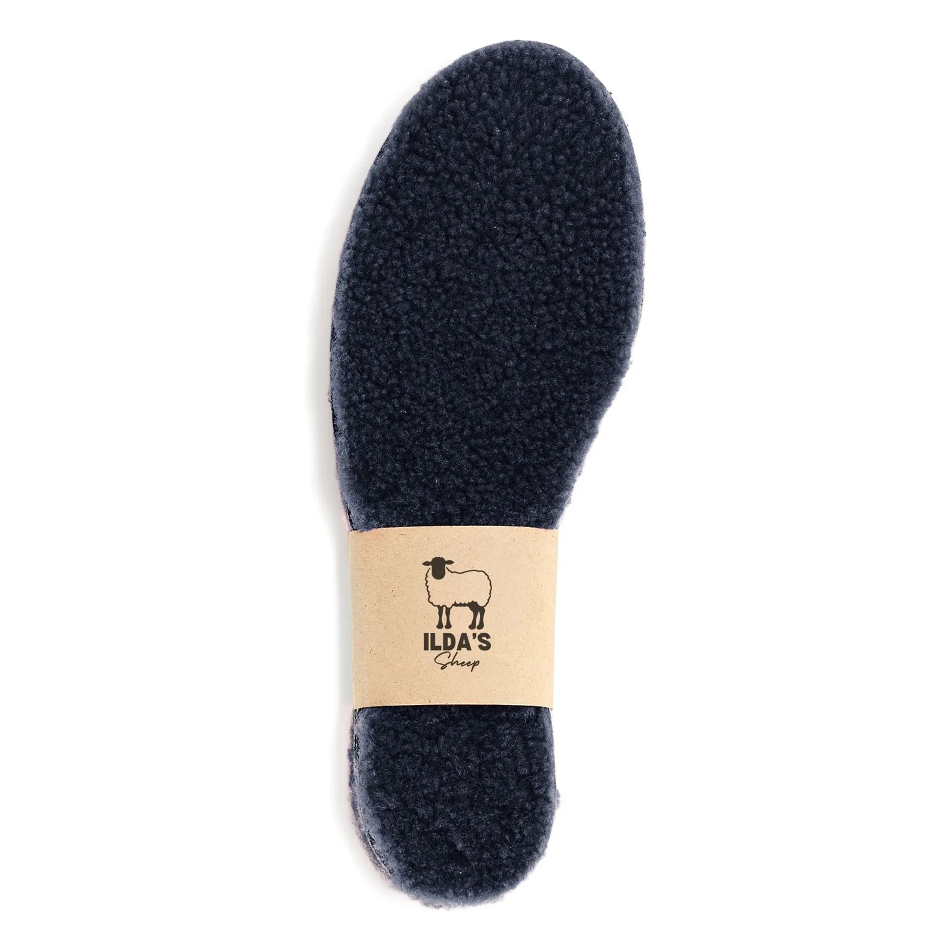 ILDA'S sheep - Merino Wool and Cork Soles | Navy blue
