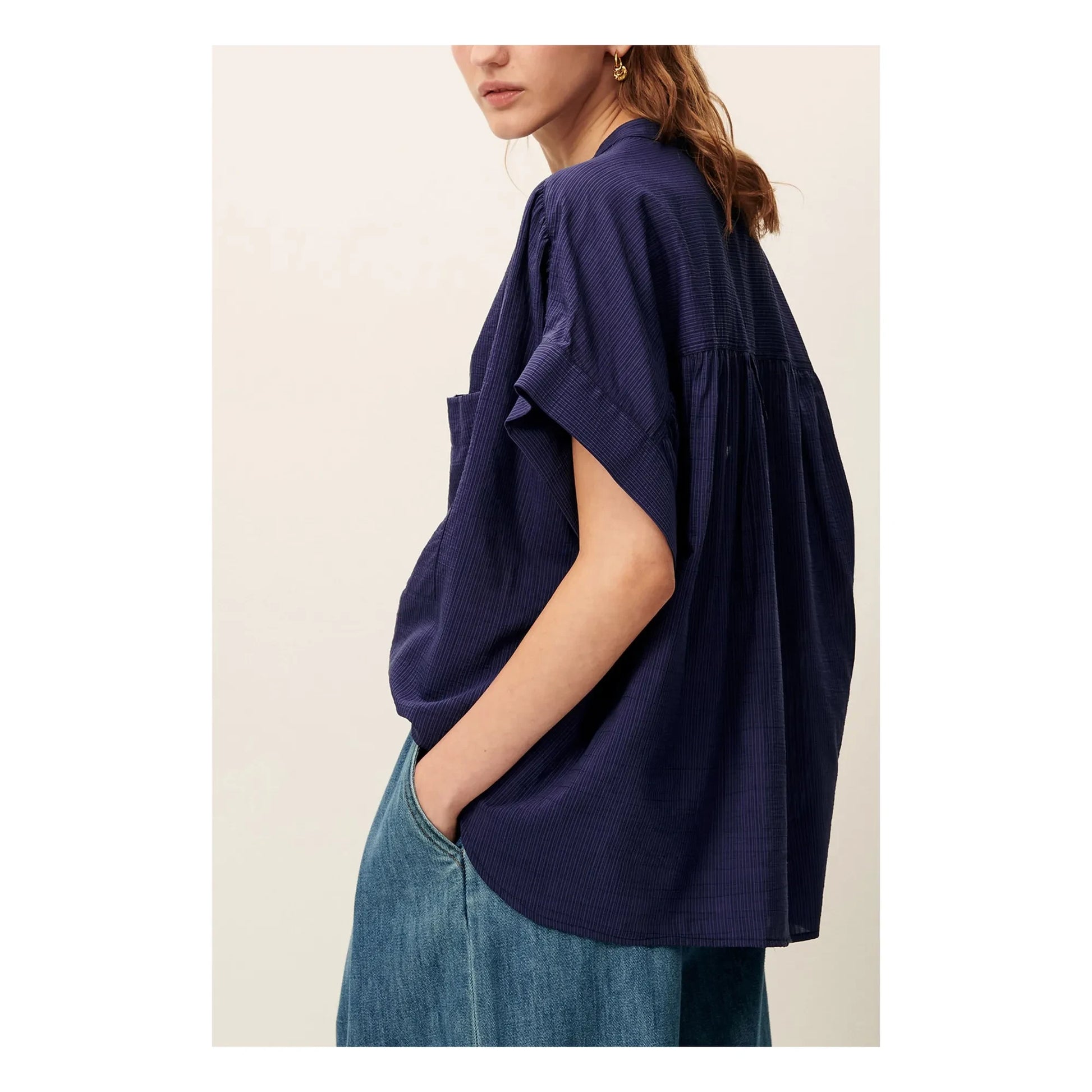 Sessùn - Camille blouse | Navy blue