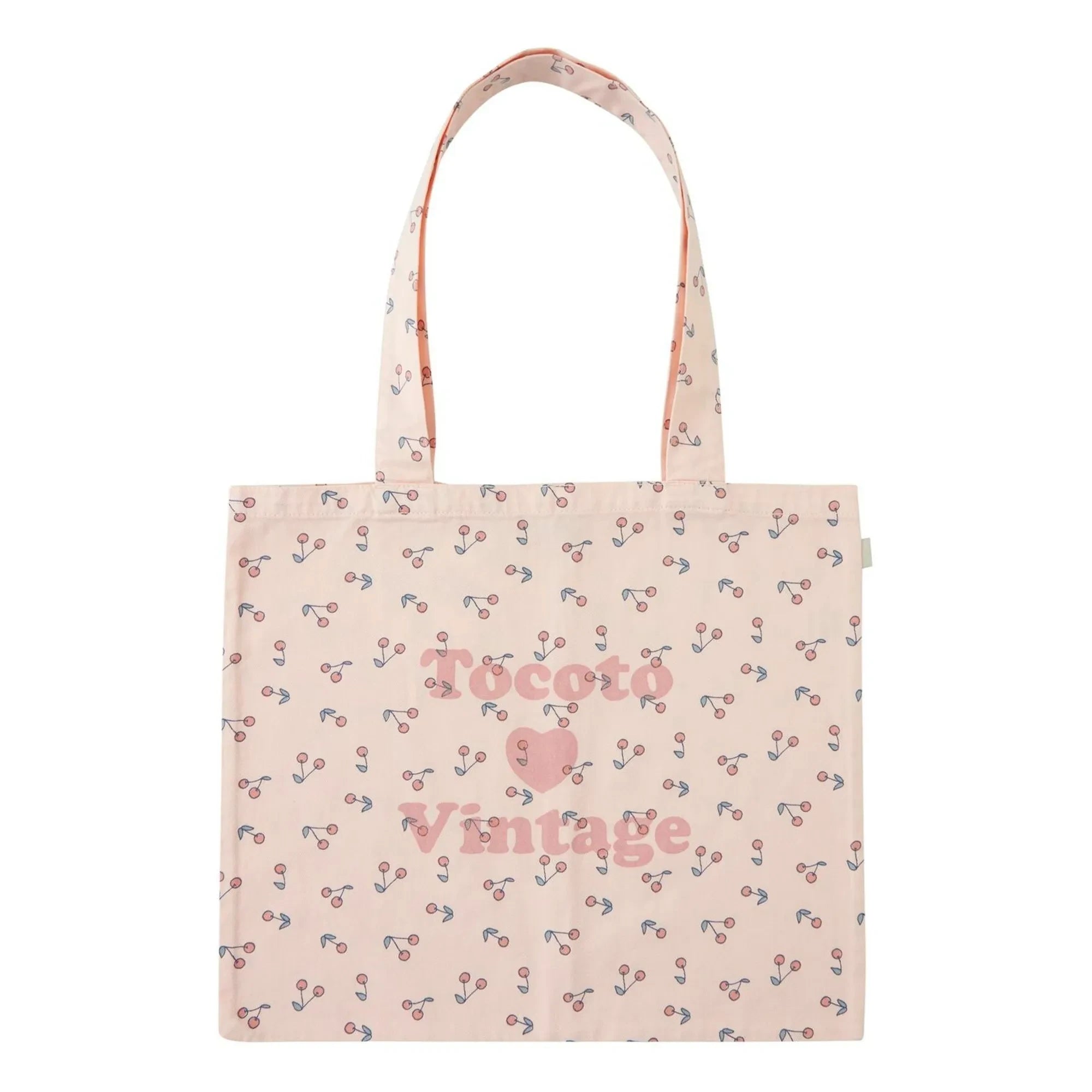Tocoto Vintage - Cherry Tote Bag | Pale Pink