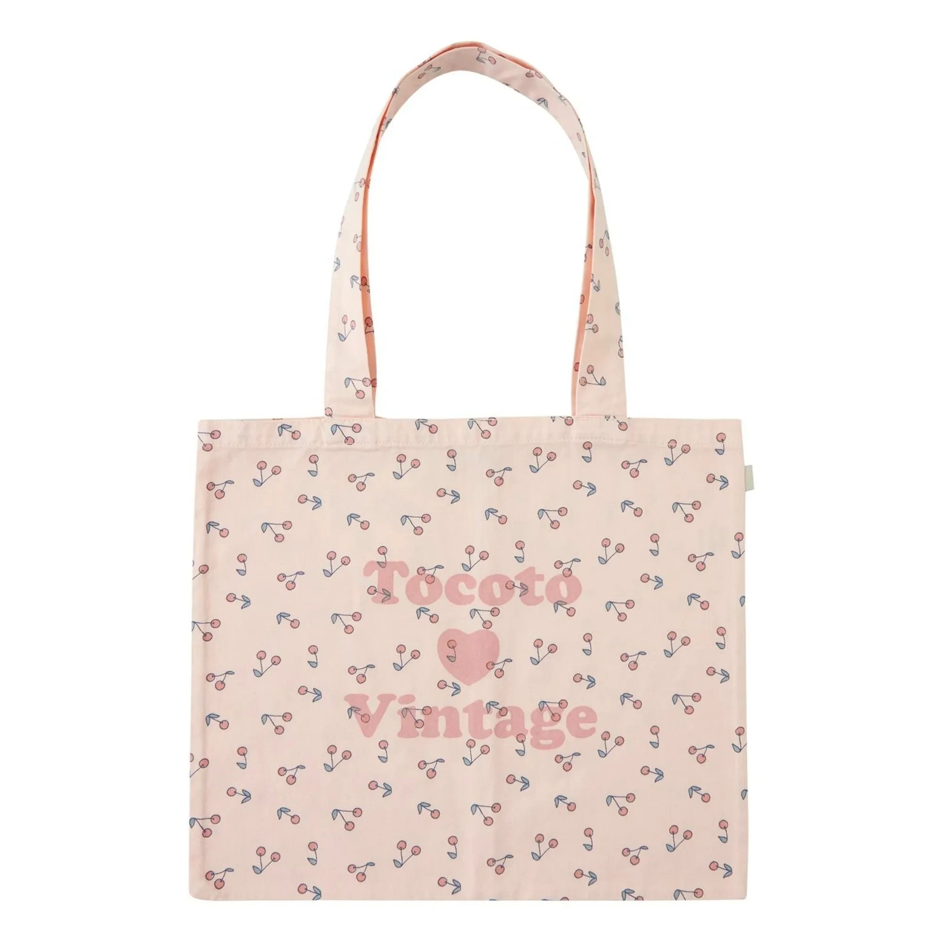 Tocoto Vintage - Cherry Tote Bag | Pale Pink