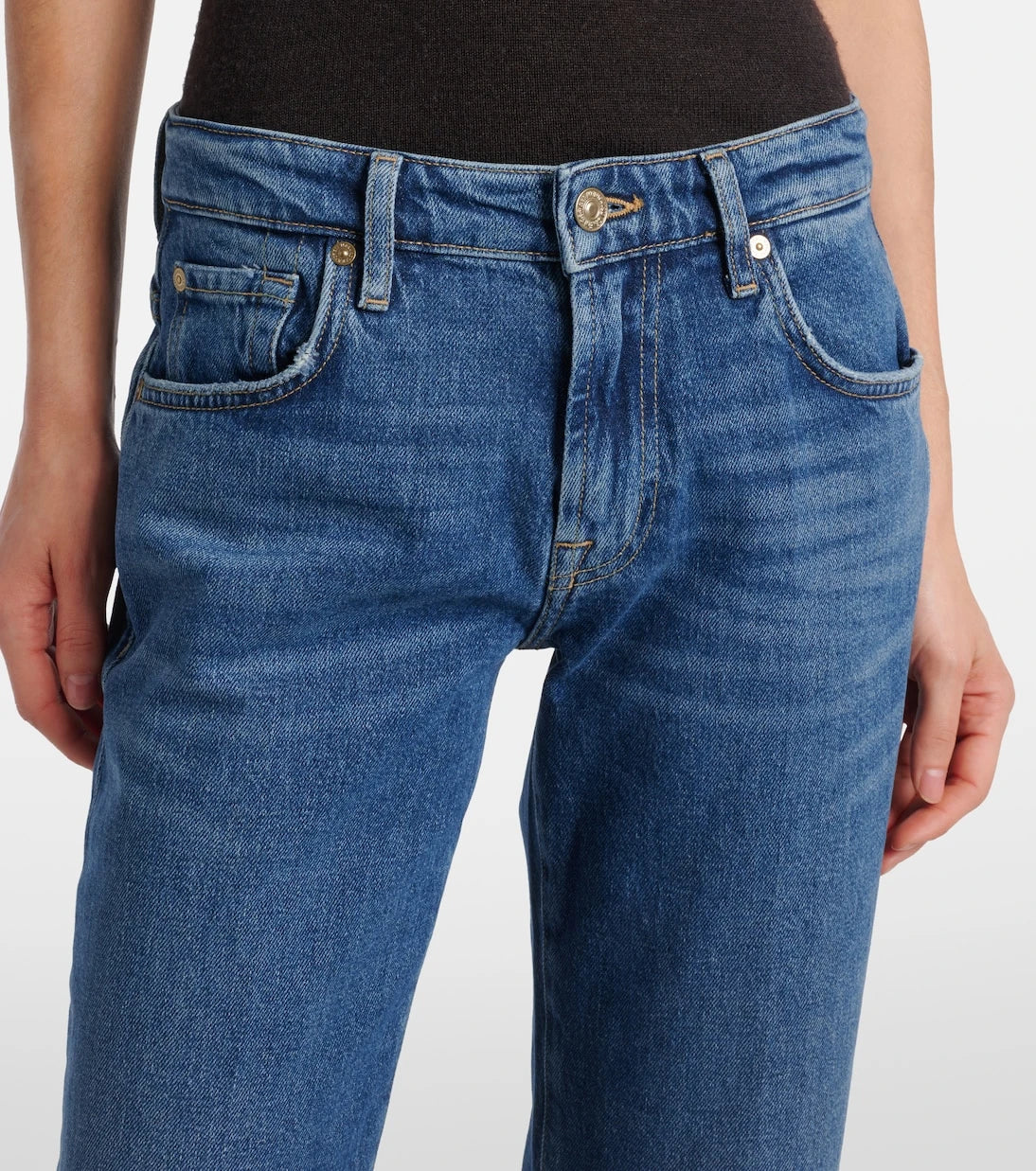 7 For All Mankind - Calie mid-rise straight jeans