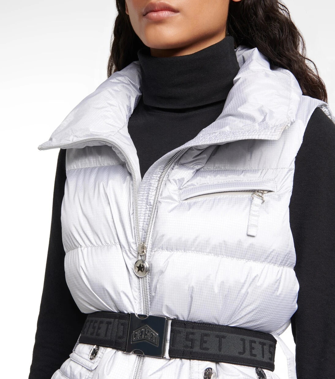 Jet Set - Clara Glam belted puffer vest