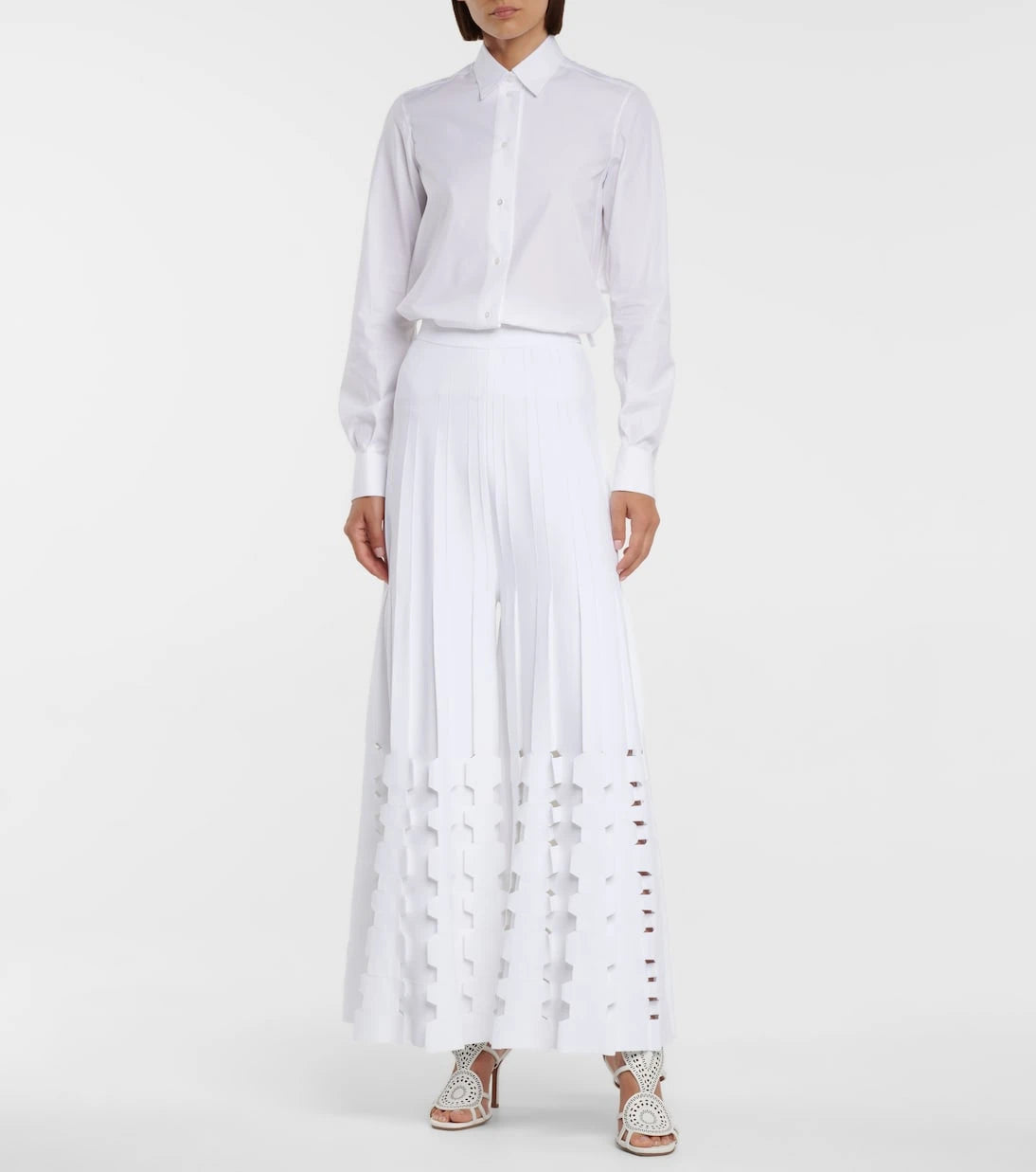 Alaïa - Cotton-blend poplin shirt
